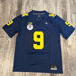 JJ McCarthy Michigan Wolverines Rose Bowl 2024 Blue Jersey Size S-XXL